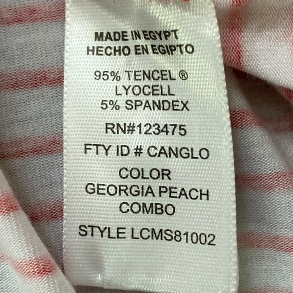 Liz Sport V-Neck Short Sleeve Striped Top Sz. XL - Picture 10 of 10